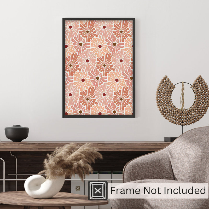 Winston Porter Floral Retro Flowers XVI Retro Unframed Art Print